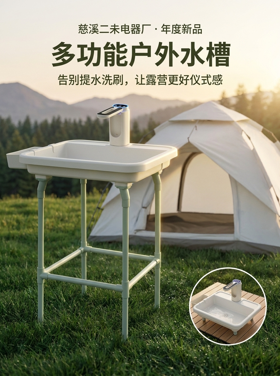 Productos al aire libre transfronterizos lavabo acampamiento lavabo equipo de campo lavabo portátil lavabo jardín lavabo móvil