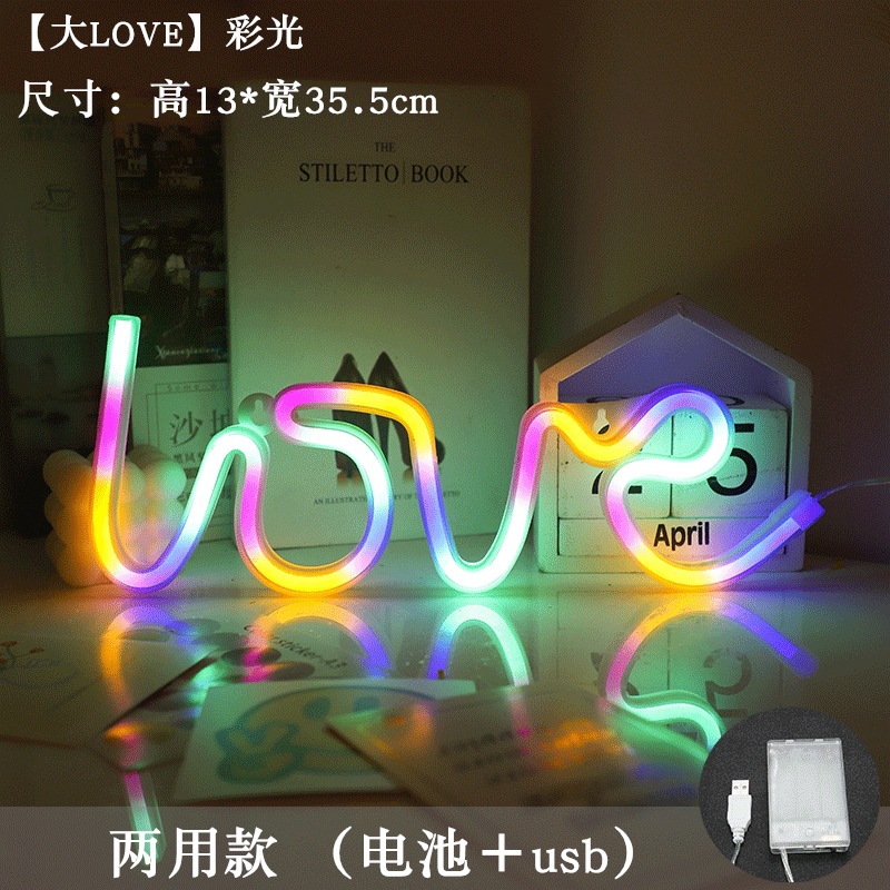 Transfronterizo ins Nueva Santa propuesta confesión luz de neón luz LED luz de modelado decoración del dormitorio Internet celebridad luz decorativa de la noche