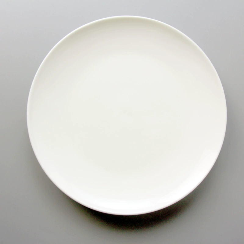 White ceramic dinner plate, custom-made