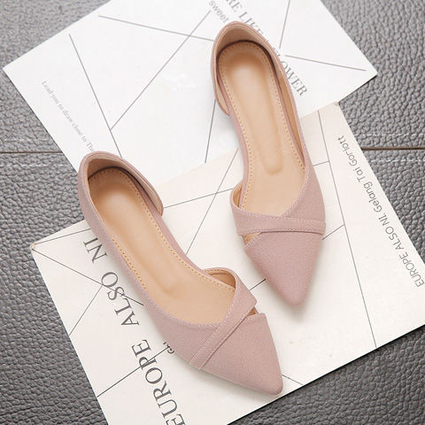 Flat shoes female pointed toe 2021 summe...