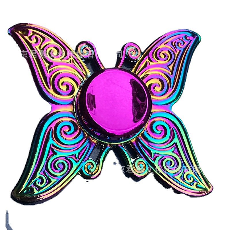 B Dedos de araña de colores, peonza, yema del dedo de metal de tres hojas, peonza de dos hojas, productos pequeños, suministro al por mayor