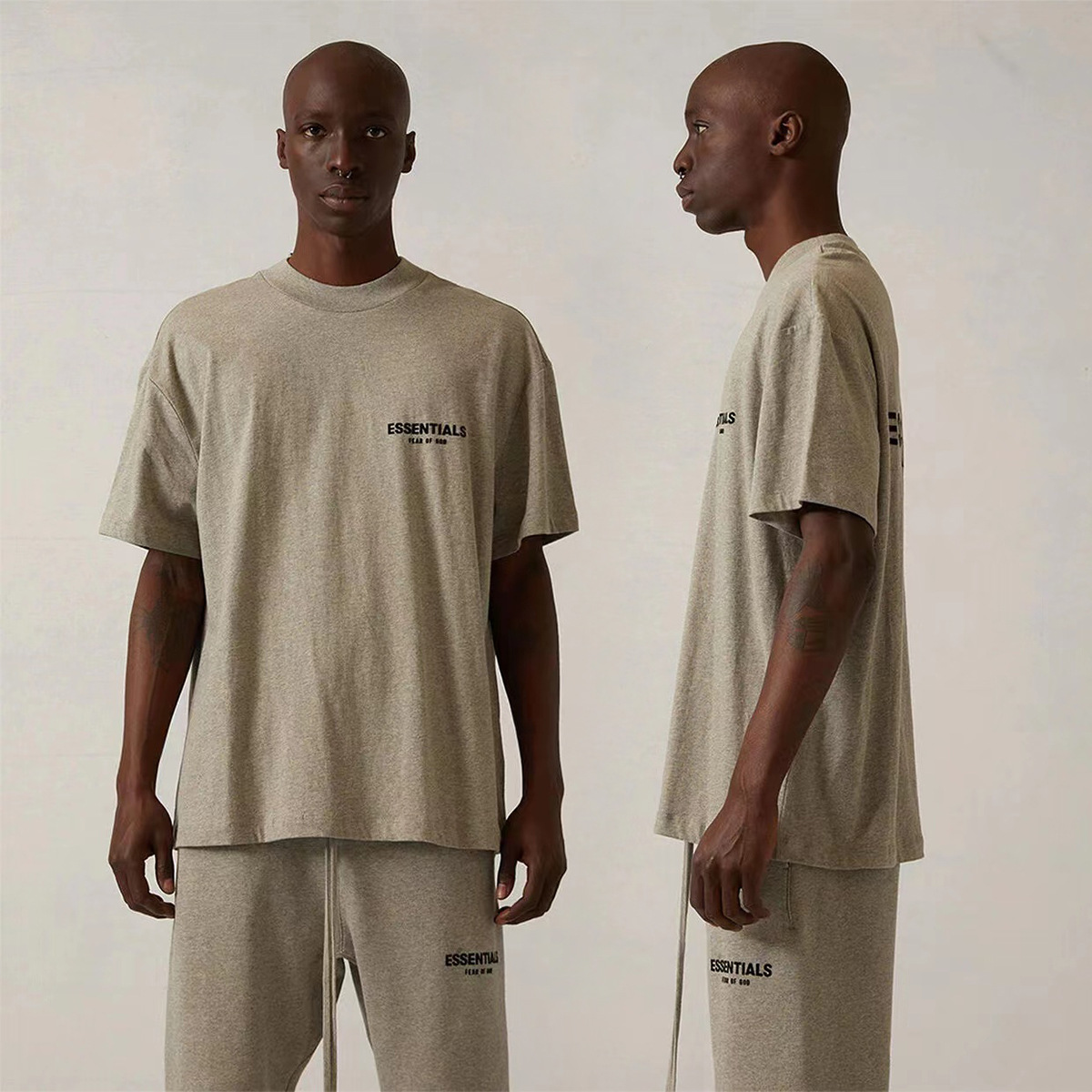Camiseta de Marca de Moda Americana para Hombre, Primavera/Verano 2023, Estilo Urbano, Algodón Puro, Manga Corta, Moda Urbana