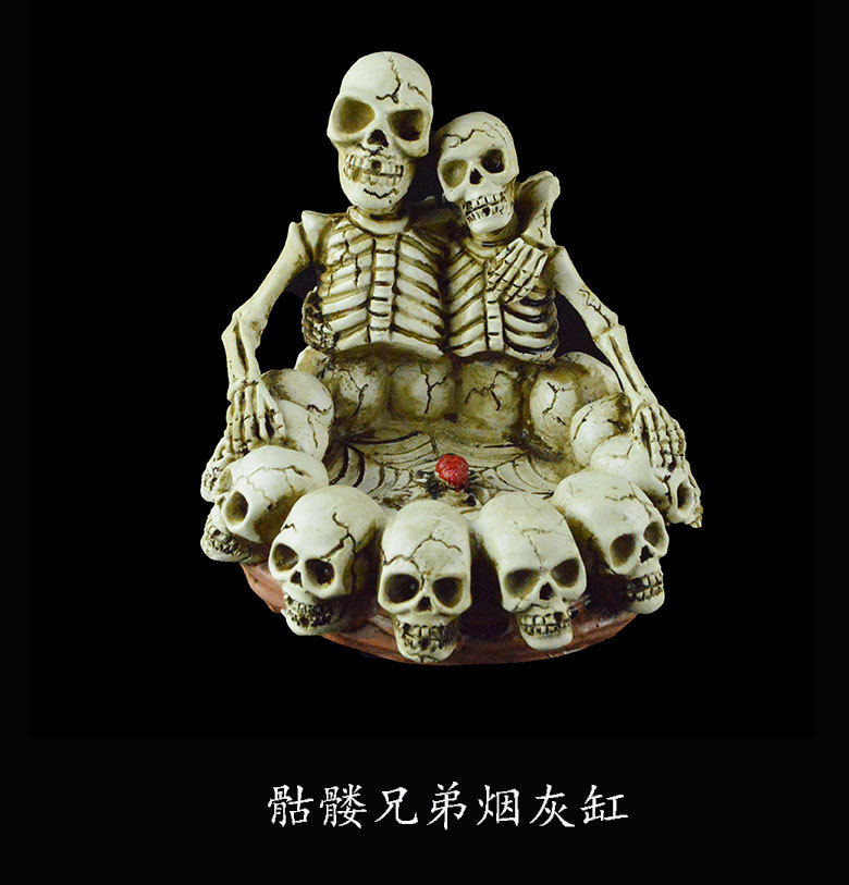 Creative personality skull ashtray resin decoration home boyfriend gift gift exhibition ashtray