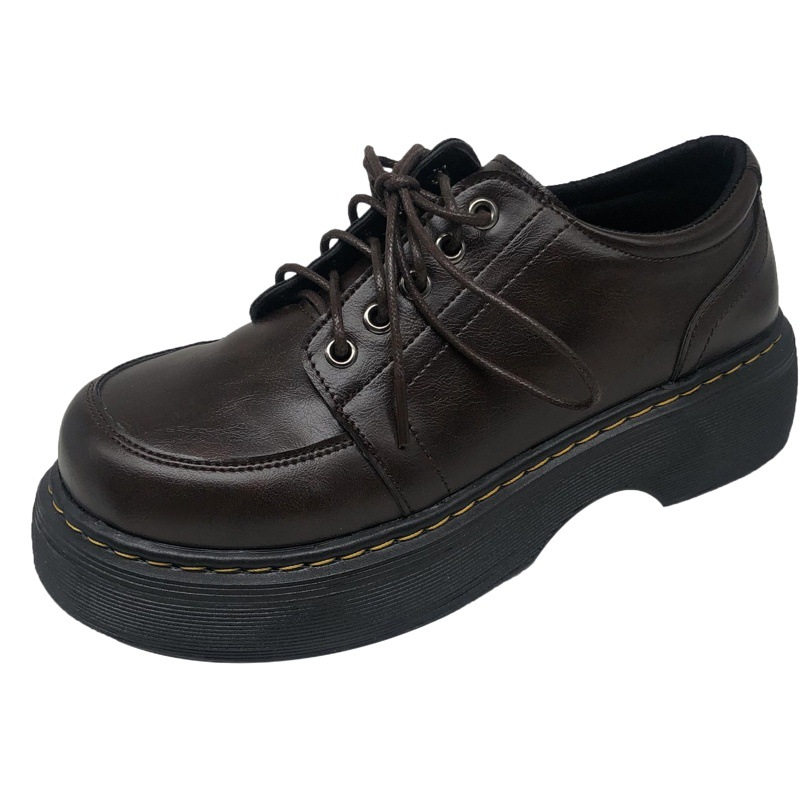 Zapatos de cuero de estilo preppy británico para mujeres 2021 primavera nuevo estilo coreano retro casual plataforma japonesa jk zapatos uniformes