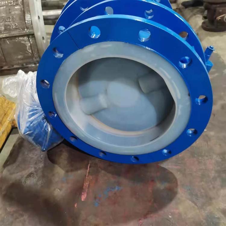 D341F46 衬氟法兰式蝶阀 D341F46-10C 涡轮碳钢耐腐蚀蝶阀DN100