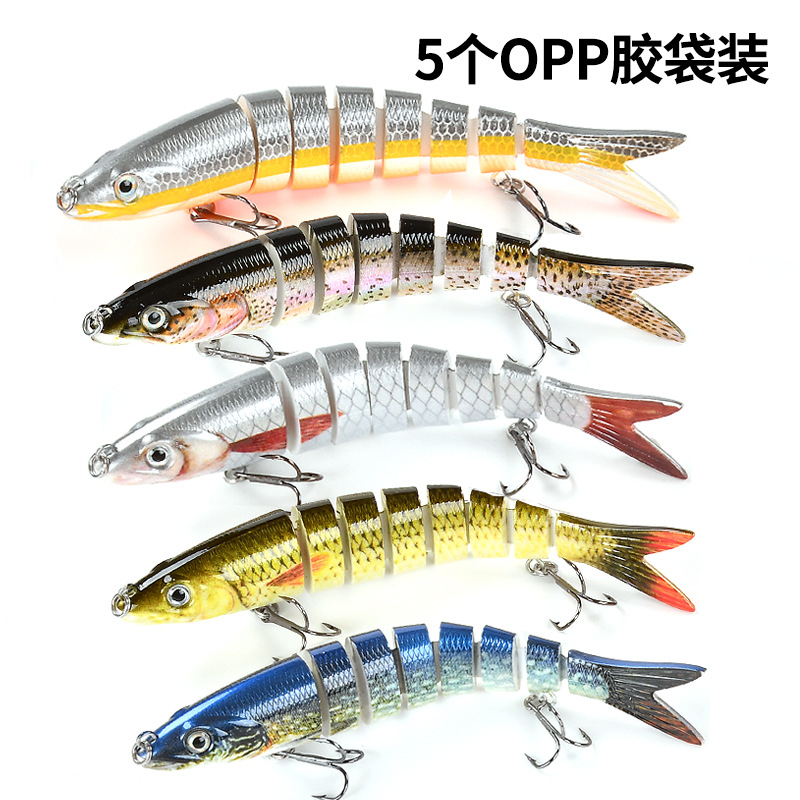 Directo de fábrica de múltiples secciones Luya cebo 8-Sección pescado agua dulce mar pesca cebo duro cebo Luya cebo tiro largo Venta caliente 13,5 cm