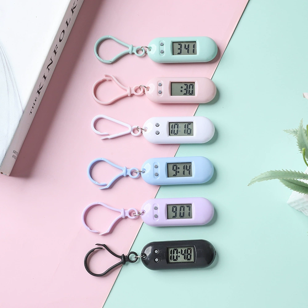 Прозрачный брелок для ключей, цифровые часы, мини-креативные стильные часы ярких цветов для учащихся средних и старших классов, портативные мини-часы