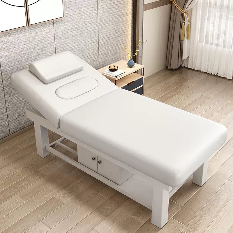 Cama de belleza, cama de masaje especial para spa con orificios, cama de terapia de medicina tradicional china de madera maciza, cama de masaje para centro de salud