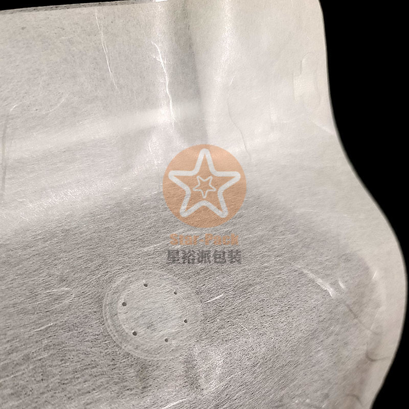 新品推荐粗棉纸250克咖啡自封袋 日本和风宣纸八边封单向阀咖啡袋