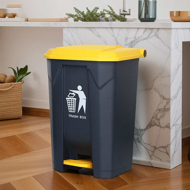 Trash Can Manufacturer Industrial Commercial Sanitation 100L Kitchen Cleaning Plastic Pedal Trash Can 50L Thickened Large Size