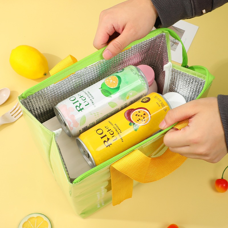 Bolsa de almuerzo portátil de PVC bolsa de almuerzo a prueba de agua bolsa de almuerzo para estudiantes de oficina bolsa de almuerzo bolsa de hielo al aire libre aislamiento térmico para llevar caja de almuerzo