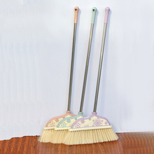 厂家直销 不锈钢柄塑料扫把 高品质扫把 果色扫把大号扫地笤帚