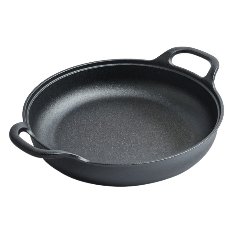 Pequeña felicidad sartén de hierro fundido sartén antiadherente hogar sartén sin recubrimiento engrosado panqueque sartén cocina de inducción de gas adecuado