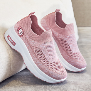 Shoes for Women 2025 Summer New Foreign Trade Women's Shoes Wholesale Inner Heightening Shoes Breathable Thick-Soled Sports Shoes for Women
