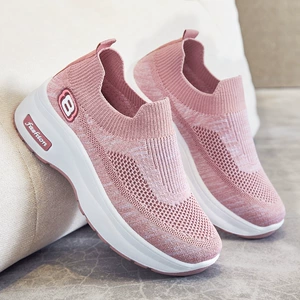 Women's Casual Sports Shoes with Sugar Colorful, Round Head, Net Cloth, Low Help, PVC Outsole and Embossed Shoes