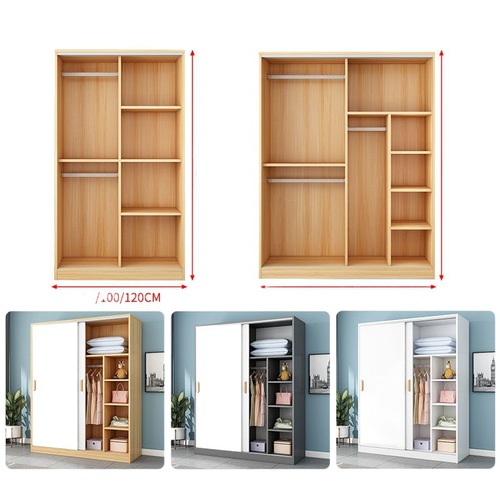 zsr wardrobe sliding door simple modern home furniture simple wardrobe solid wood board cabinet storage cabinet rental