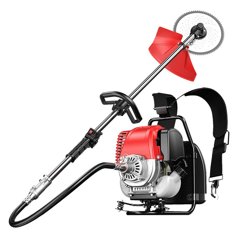 Cortacésped gasolina mochila de cuatro tiempos pequeña y multifuncional cosecha de césped agrícola aceite de motor doméstico y artefacto de deshierbe