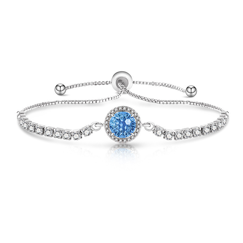 Fireworks Cut Bracelet With Padparadscha And High Carbon Diamond_voghion.com