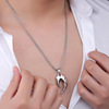 Necklace stainless steel, accessory, sweater, pendant, European style
