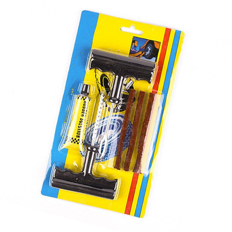 汽车摩托真空胎快速6件套小号补胎工具 电瓶车电动维修自驾应急用