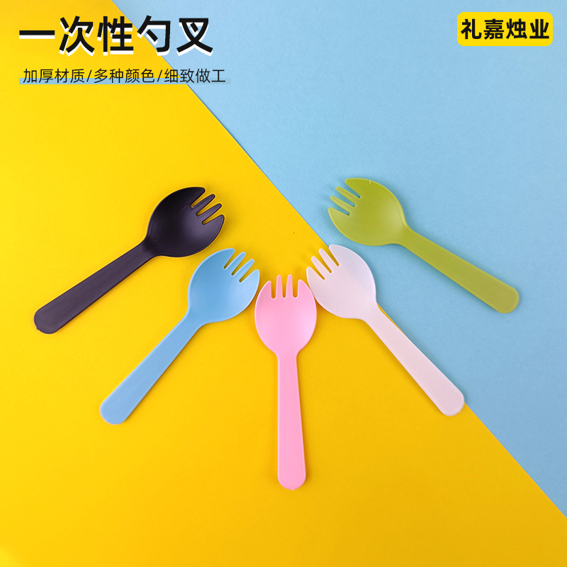 Birthday Cake Spoon Set Knife Fork Plate Disposable Plastic Free Shipping Manufacturer Fruit Cake Dessert Spoon Fork