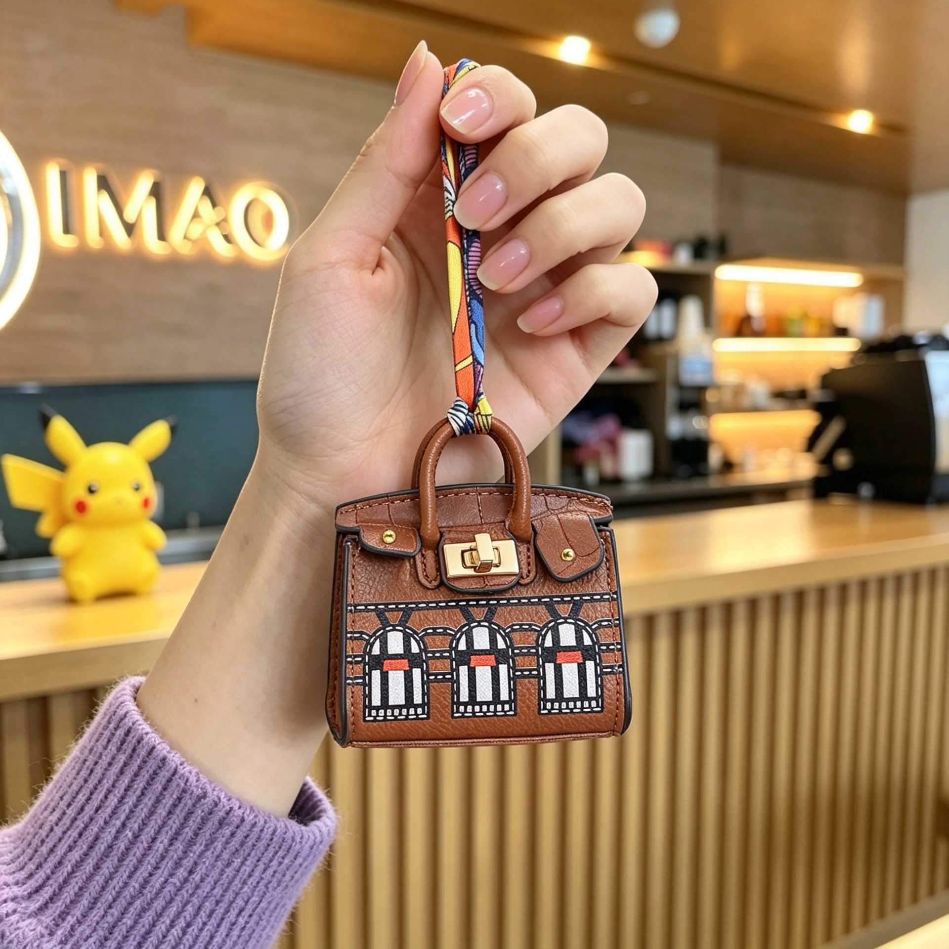 H home mini bag pendant house small bag cute bag new fashion pendant mouth red envelope earphone bag car key