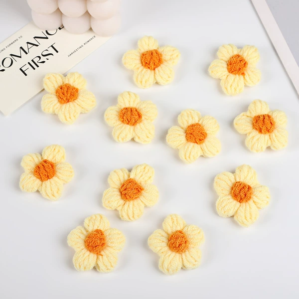 Accessories Puff Flower Yellow