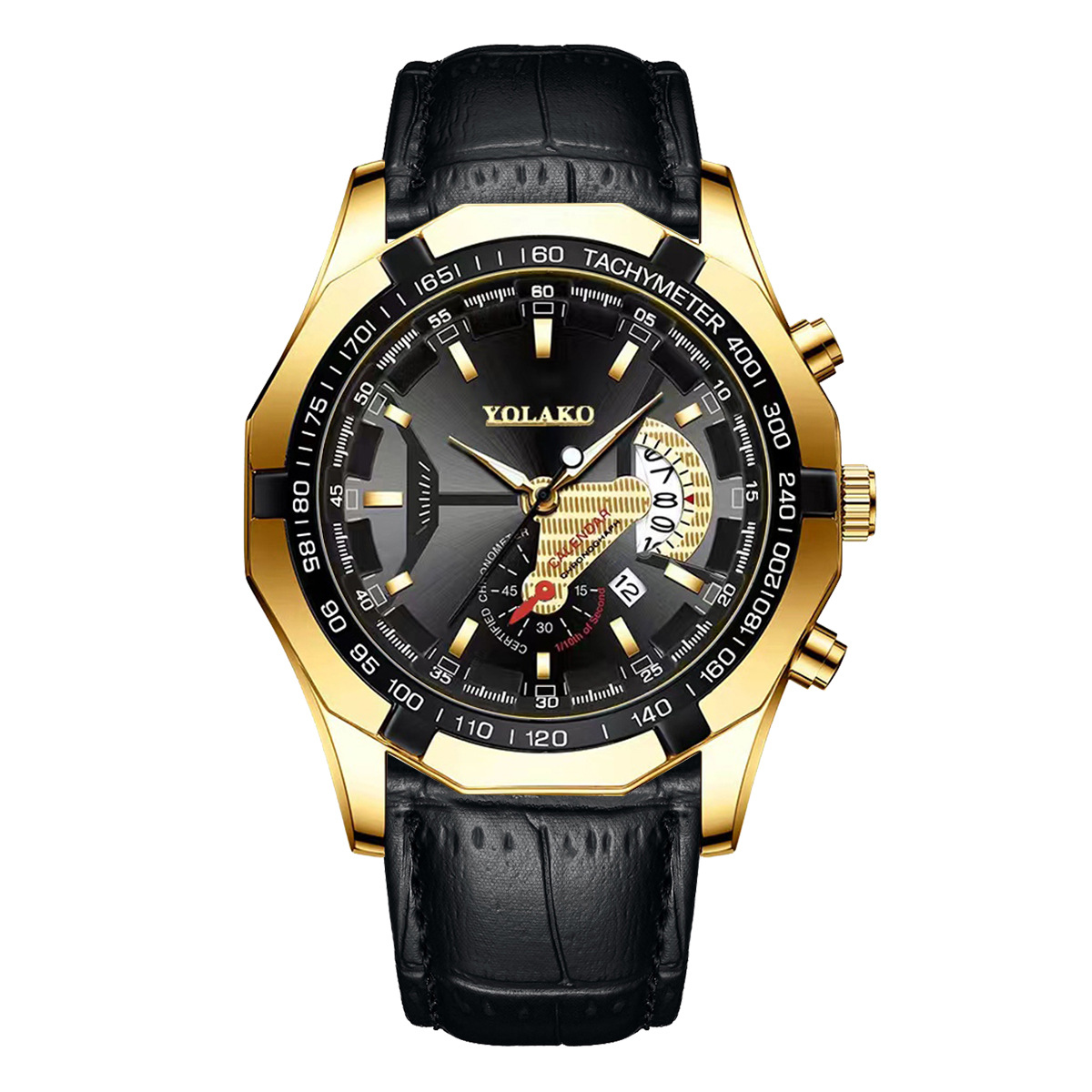 Watch Non-mechanical Watch Large Dial Men's Watch Men's Watch Super Large New Concept Calendar Creative Belt_voghion.com