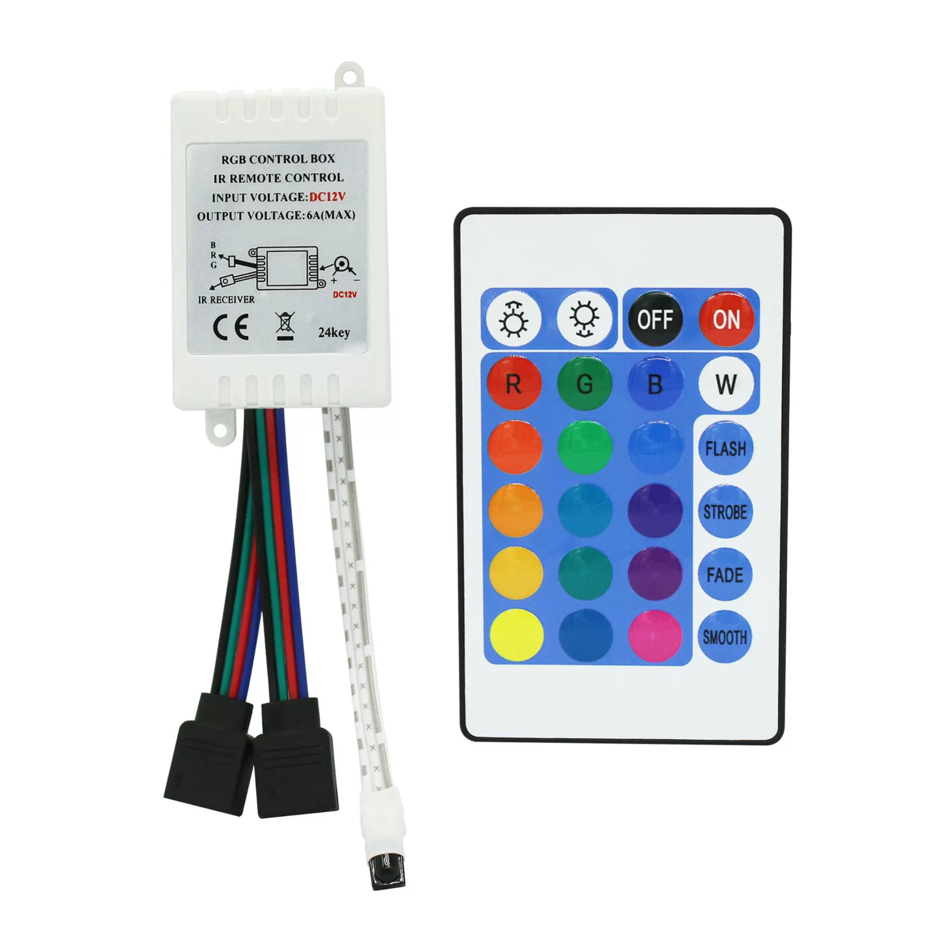 LED controller, light strip, remote control, 24 keys, 24 keys