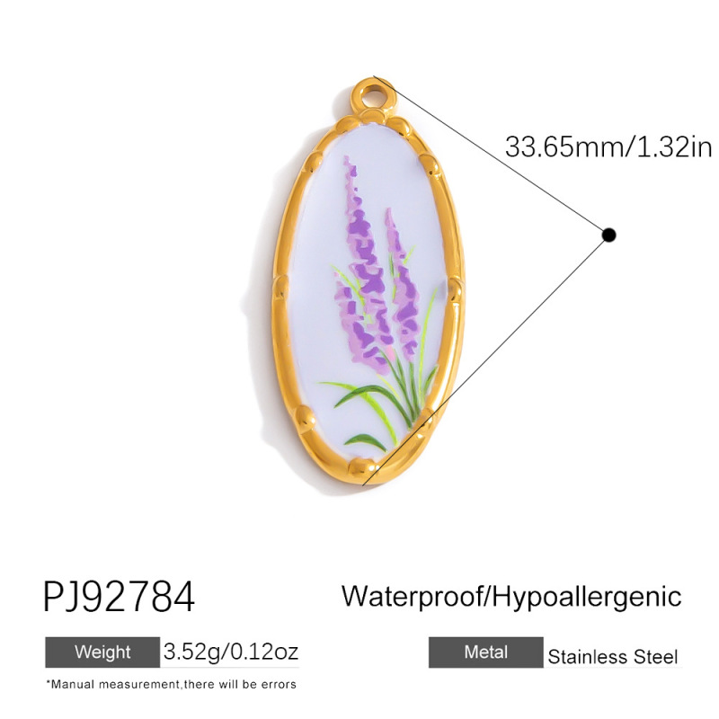 跨境不锈钢饰品配件复古手绘风花朵蜜蜂恶魔之眼海星diy项链挂件|undefined