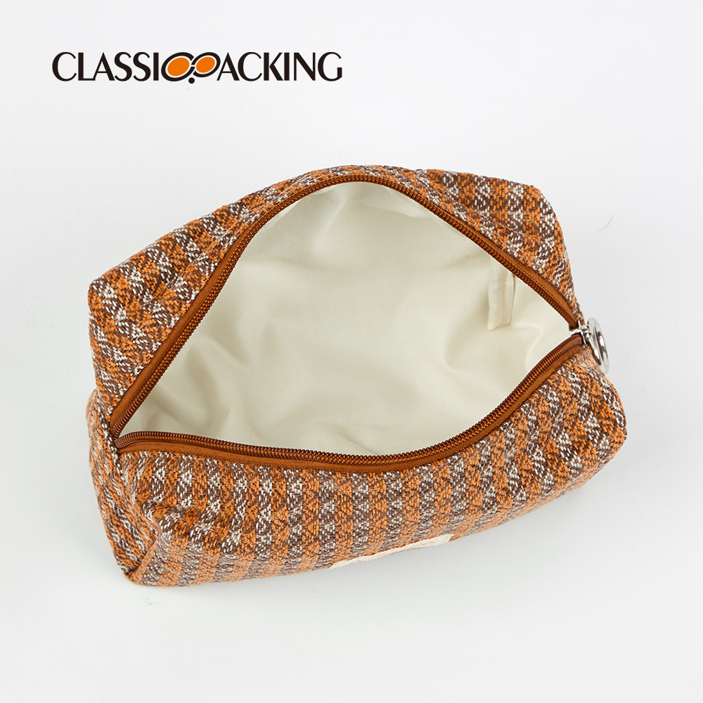 Bolsa de cosméticos retro de Europa y América bolsa de almacenamiento de loción de cepillo cosmético material de lona de gran capacidad se puede imprimir con logotipo exclusivo