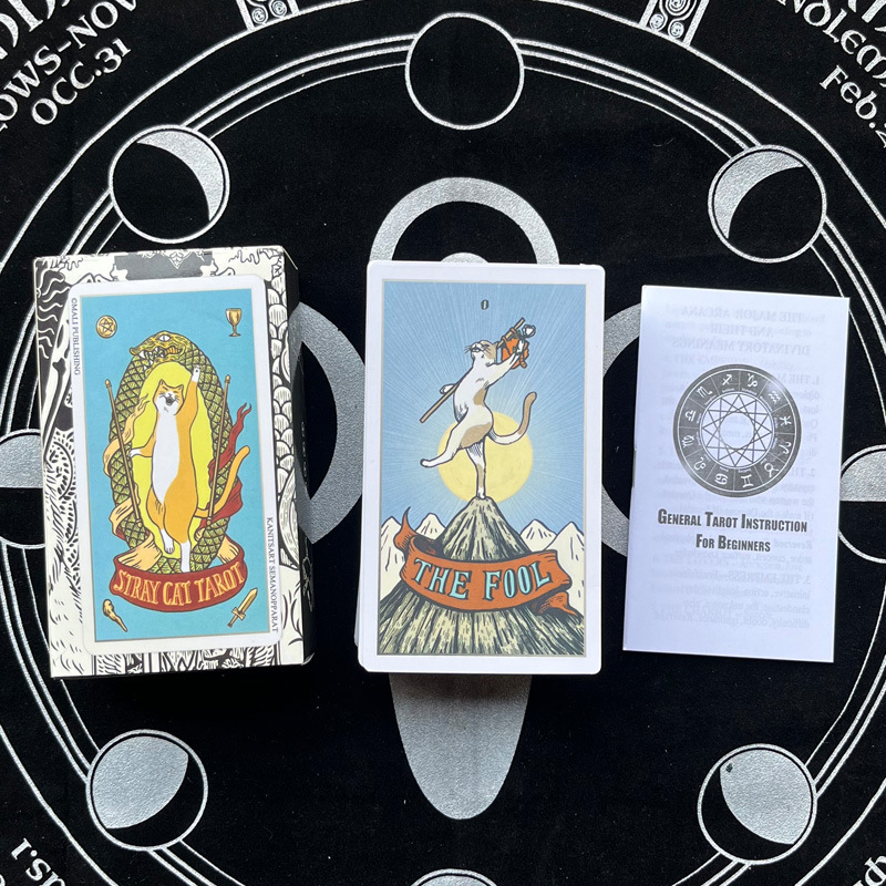 Tarocchi in versione inglese di grandi dimensioni (7*12 cm) con istruzioni cartacee e carte oracolari._voghion.com