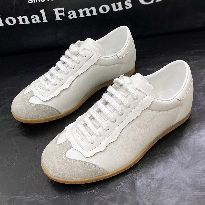 First-Layer Cowhide Ultra-Light, Ultra-Soft, Comfortable German Training Shoes for Women, Genuine Leather Soft-Soled White Sneakers, Sports Casual Shoes, Factory Direct Sales