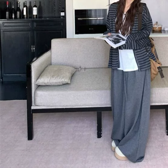 Cute long-sleeve, autumn jacket, trousers, oversize