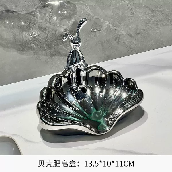 【Silver+Rabbit】Glass Shell Soap Dish