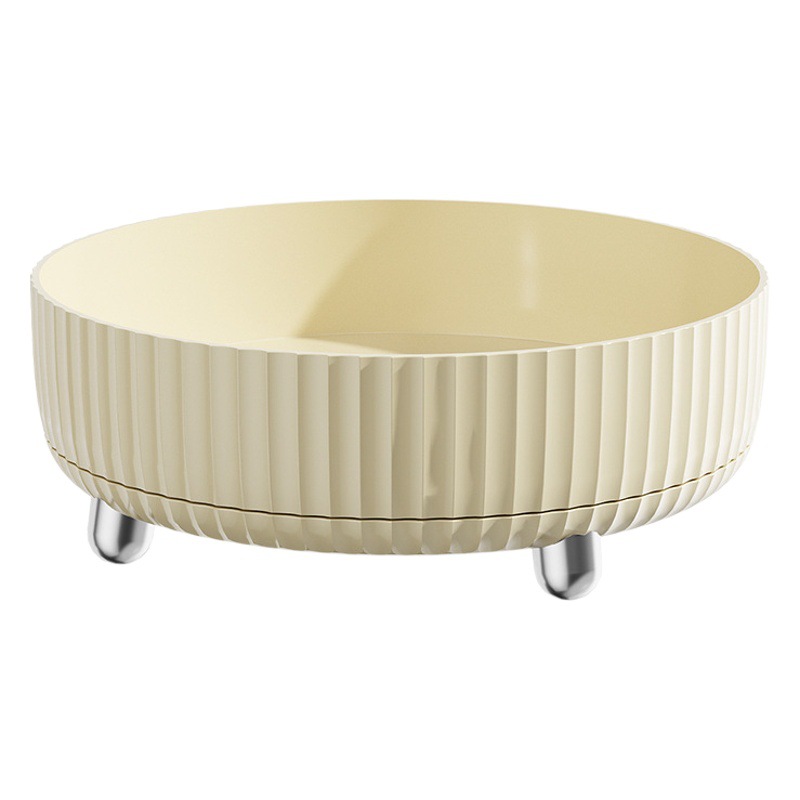 Venta al por mayor caja de almacenamiento de cosméticos hogar de gran capacidad giratoria de escritorio productos de cuidado de la piel sombra de ojos lápiz labial de almacenamiento de plástico