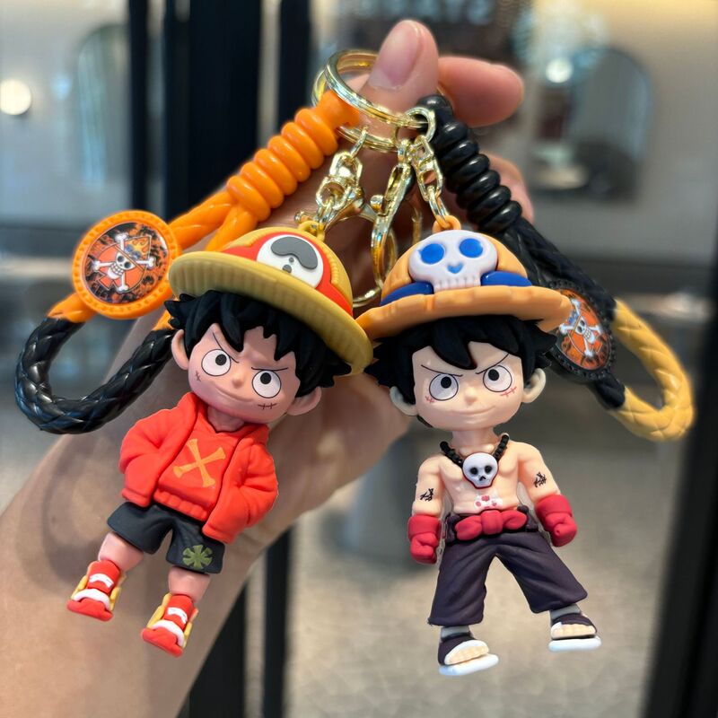 Cartoon Fashion One Piece Keychain Pendant PVC Doll Key Chain Car Bag Pendant Cute Small Gift Cartoon Fashion One Piece Keychain Pendant PVC Doll Key Chain Car Bag Pendant Cute Small Gift