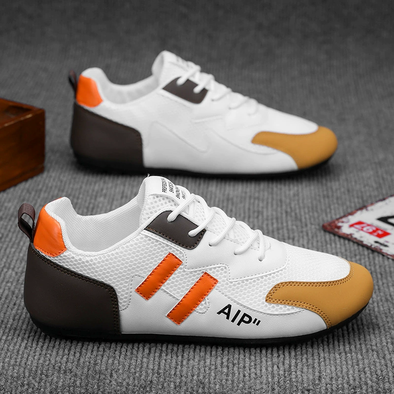 Весенняя мужская обувь новая дышащая сетка маленькая белая обувь мужская мода дикая плоская повседневная обувь спортивная обувь мужская доска