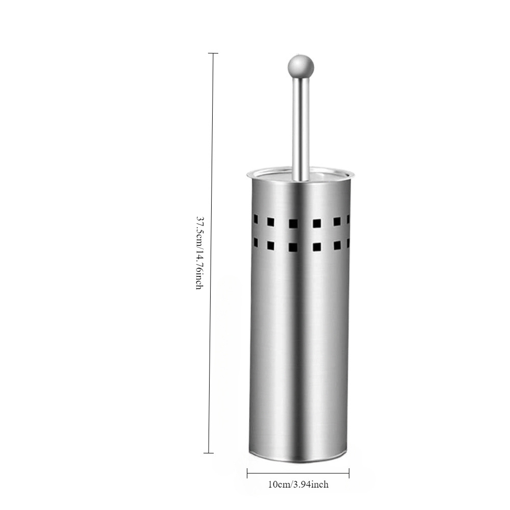 Soporte de cepillo de inodoro acero inoxidable con cubo de almacenamiento image 6