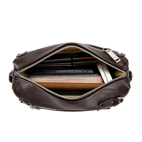 Cross-border new men's storage small bag PU retro travel bag waterproof hand-held bag casual hand-grabbing bag men's handbag