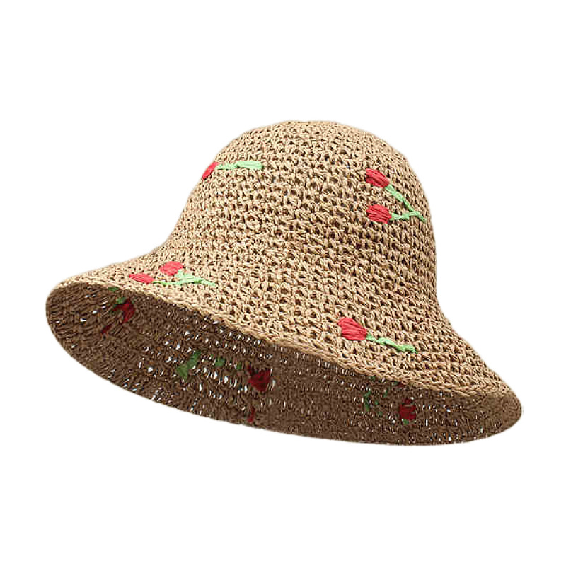 112g Weight Straw Hat Hats Type Casual, Outdoor Occasion Papyrus Material Bow Knot Pattern Spring&Summer Season Women's Gender Hawaiian, Tropical, Sweet Style Curved Eaves, Ruffles Rim Women's Hawaiian Tropical Sweet Bow Knot Curved Eaves Ruffles Straw Hat 23
