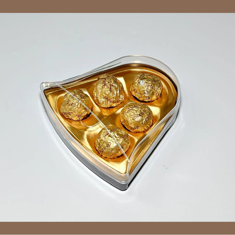 Caja de plástico en forma de campana de Navidad de 5 cápsulas, chocolate, bola de golosinas, dulces de boda, caja de regalo, caja de plástico