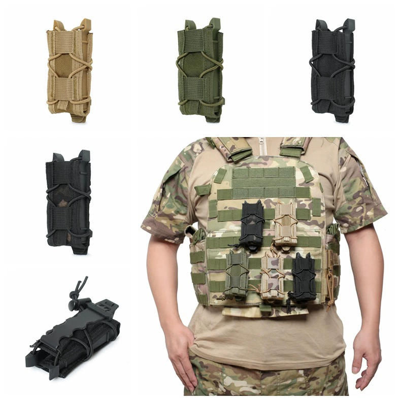 9mm Magazine Pouch, 1000D Nylon MOLLE Quick-Release, Compact 11×5×2.5 cm