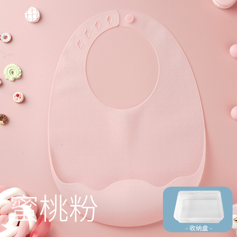 宝宝吃饭超薄硅胶围兜儿童饭兜婴儿柔软轻薄防水围嘴口水兜口水巾|undefined