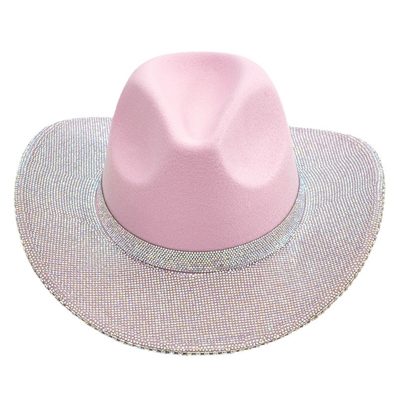 Sombreros de vaqueros de baile con diamantes, sombreros de vaqueros occidentales, temática de bodas, tarta de carnaval, sombreros grandes para adultos.