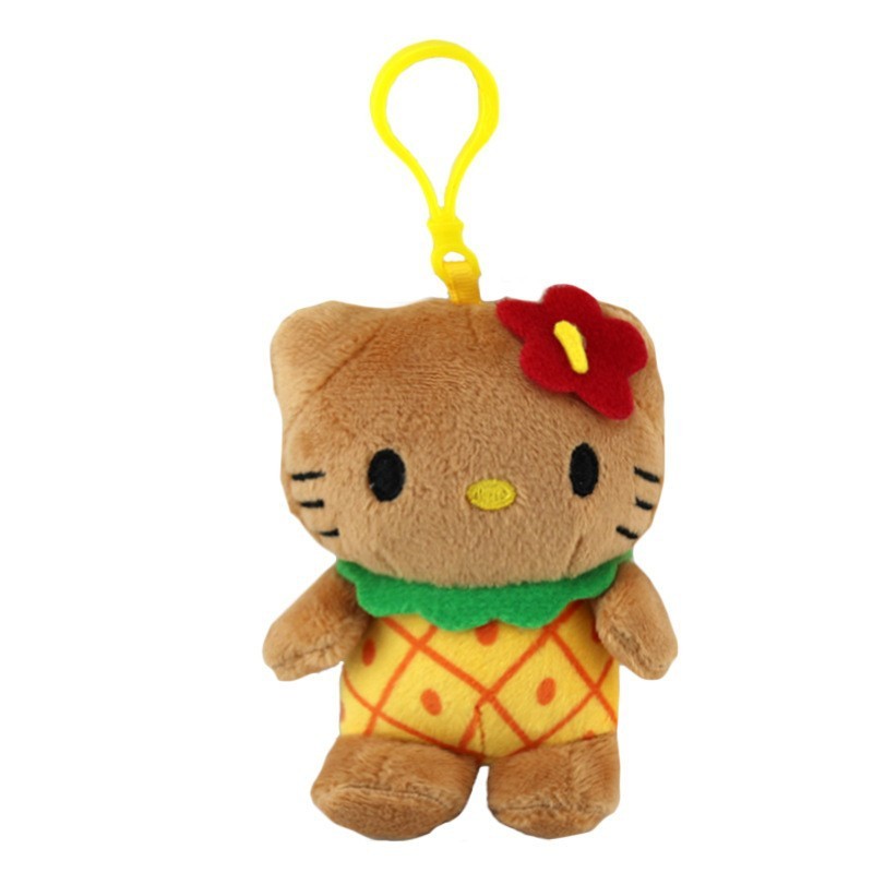 国境を越えた新製品ハワイ黒皮kittyは卵黄兄のキーホルダー卵黄兄のぬいぐるみのストラップになった|undefined