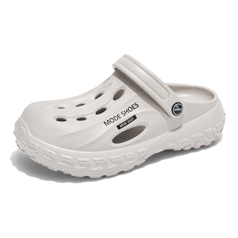 Zapatillas frías para hombres verano 2025 nueva moda versátil viaje antideslizante fondo grueso dos sandalias de playa para hombres image 9