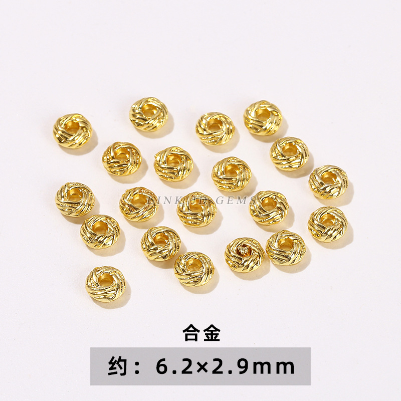 18K alloy bird's nest ring spacer beads