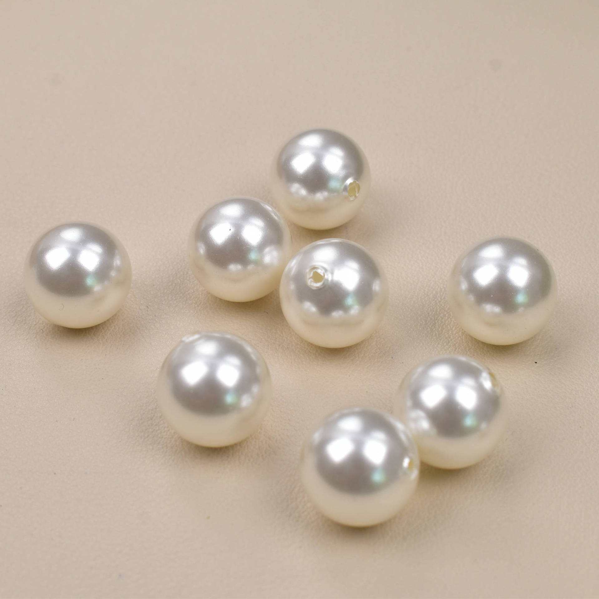 現物天然南洋貝殻真珠3-18mm白色真円diyアクセサリー半穴貝珠散珠卸売り