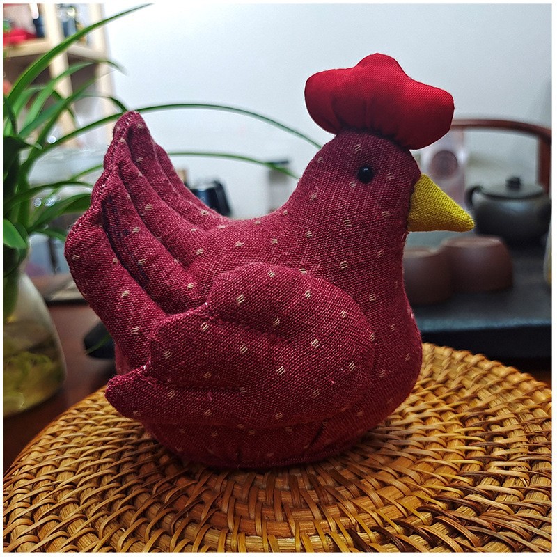 Patchwork DIY bordado material hecho a mano paquete impreso tela de algodón principiante almacenamiento cesta patchwork muñeca pollo